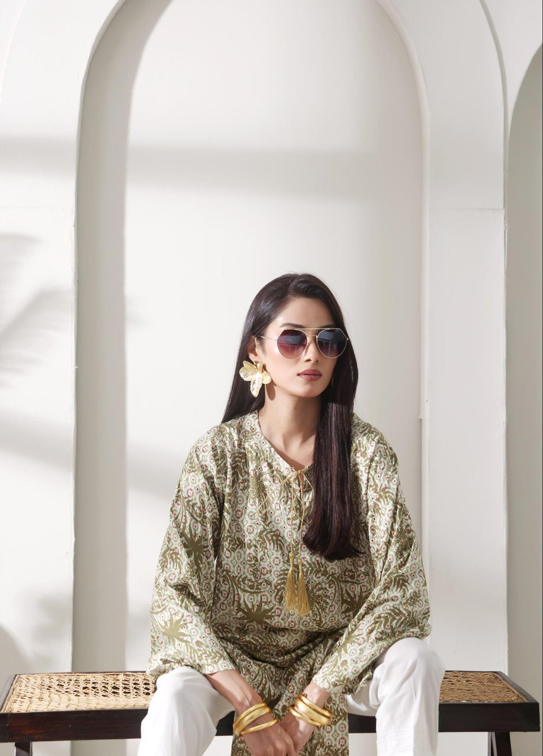 Madiha Gohar Silk Affair Pret 2 Piece Printed linen Shanghai Leaf - Winter Collection