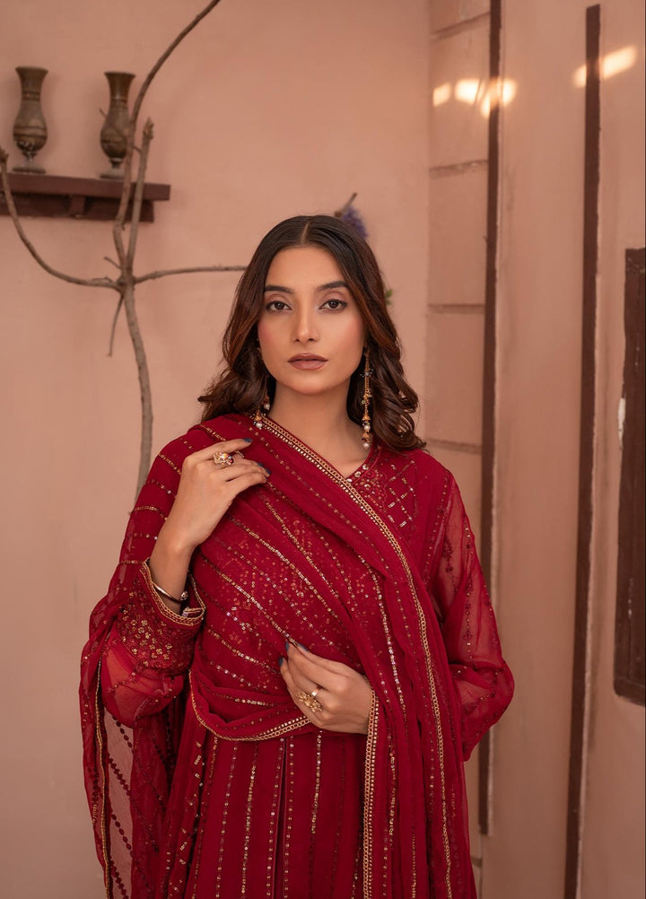 Noor e Mehal by Madiha Gohar Pret Embriodered 3 Piece Chiffon Mah e rukh - Wedding Collection