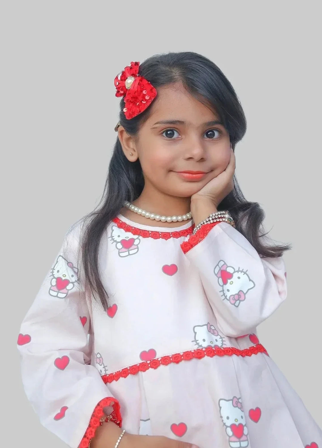 Urban Cut RTW Kids Printed 2 Piece Set Hello Kitty Print - K001 - Summer Collection