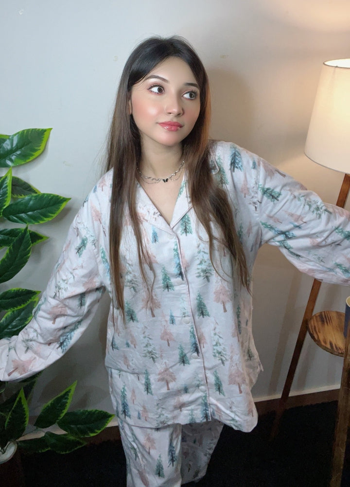 Urban Cut Women Pret 2 Piece Printed Suit Trees and Deer Print-P0115 - Winter Collection