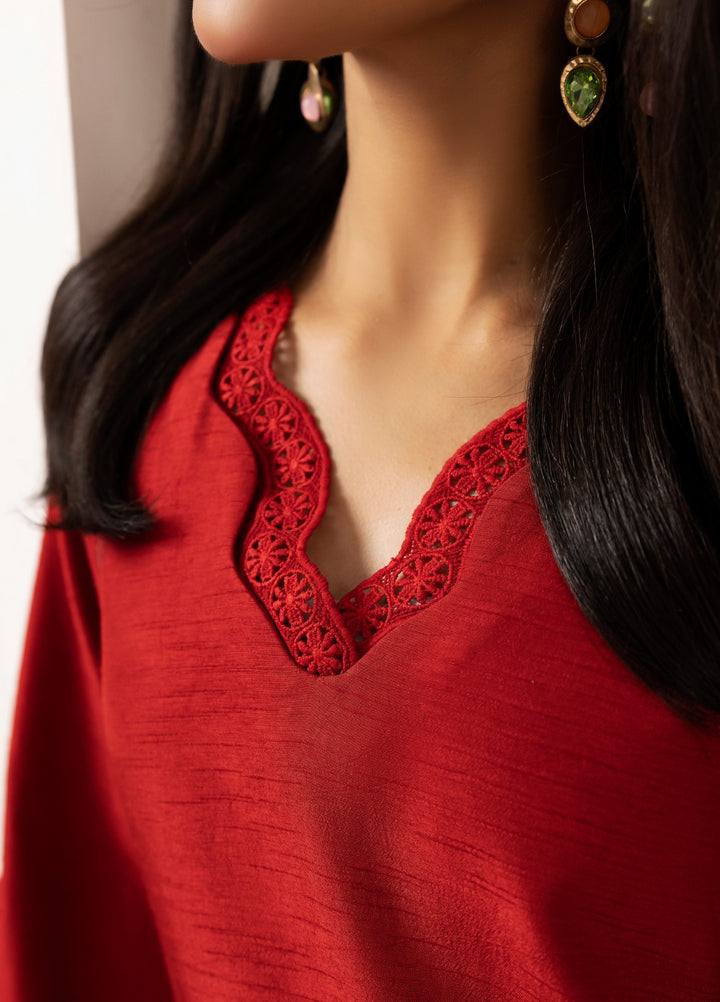 Silk Mode by Tessa Women Pret 3 Piece Raw Silk Rosa - Festive Collection