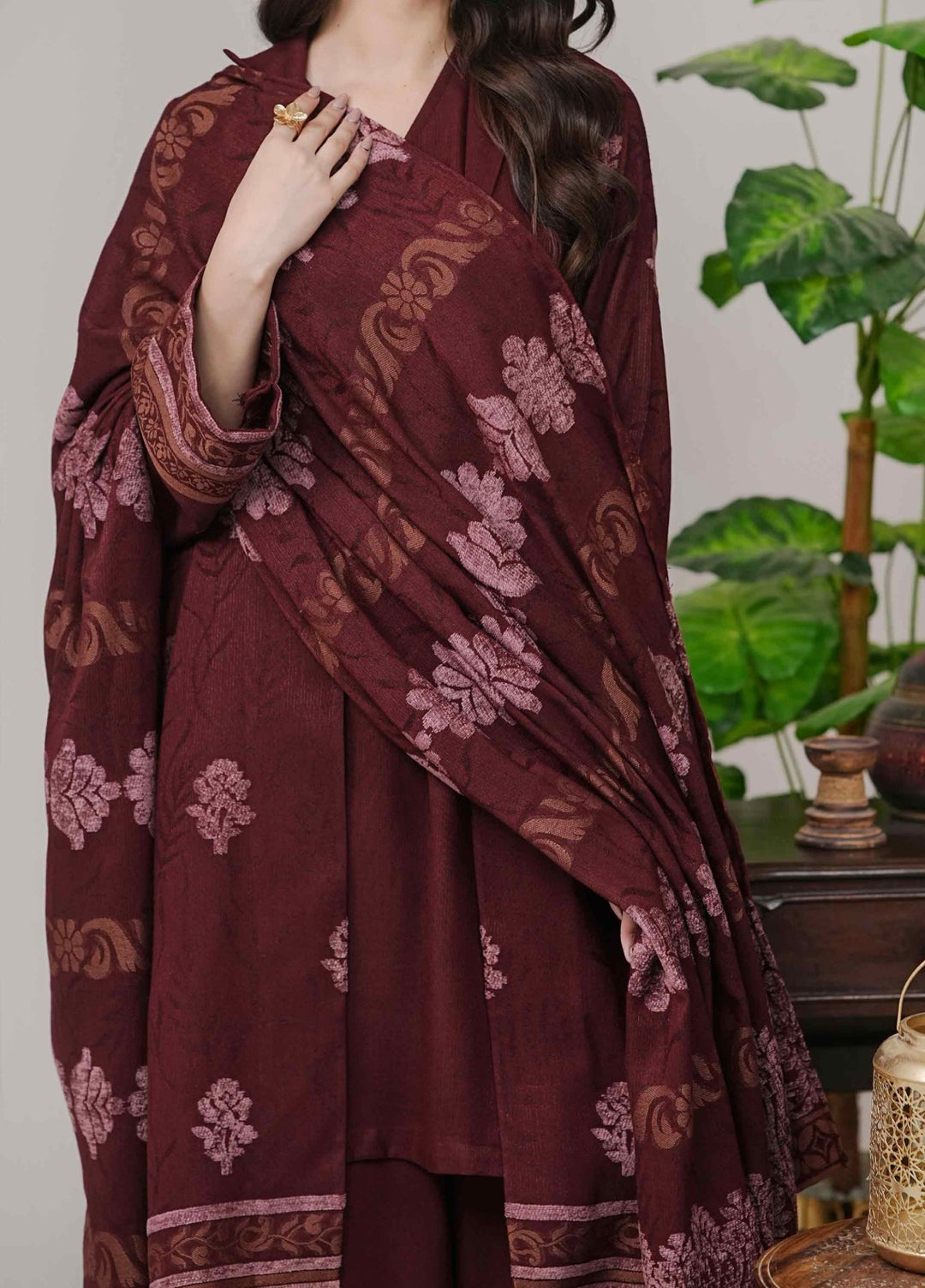 Narmin by Narkins Ophelia Unstitched Velvet Jacquard 3 Piece Embossed Luxe-3200 - Winter Collection
