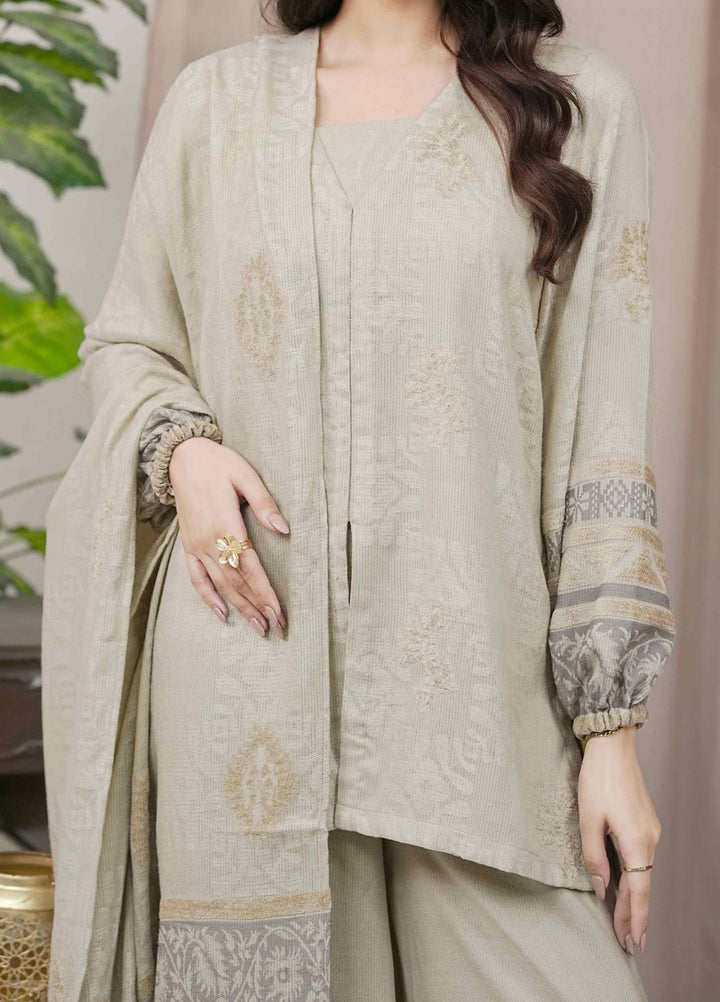 Narmin by Narkins Ophelia Unstitched Velvet Jacquard 3 Piece Embossed Vanilla-3198 - Winter Collection