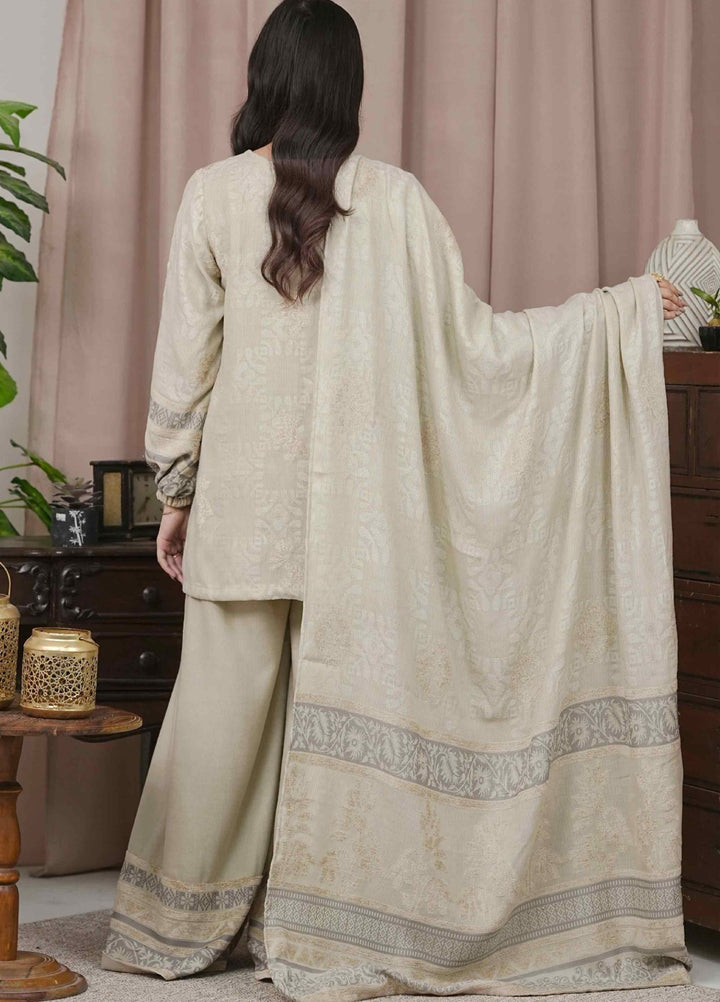 Narmin by Narkins Ophelia Unstitched Velvet Jacquard 3 Piece Embossed Vanilla-3198 - Winter Collection