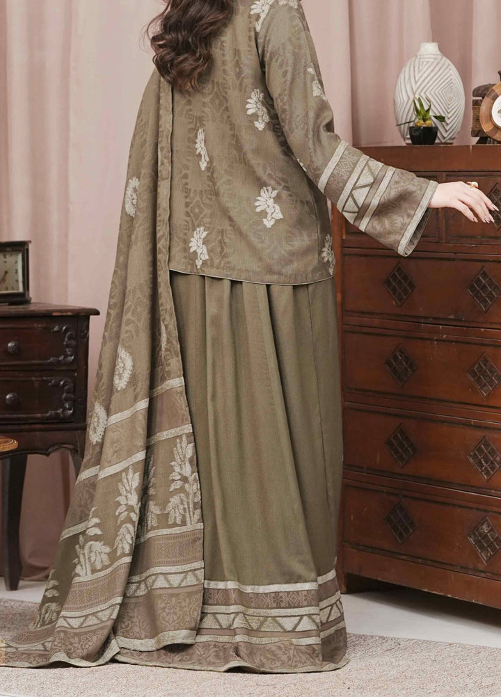 Narmin by Narkins Ophelia Unstitched Velvet Jacquard 3 Piece Embossed Tan-3194 - Winter Collection