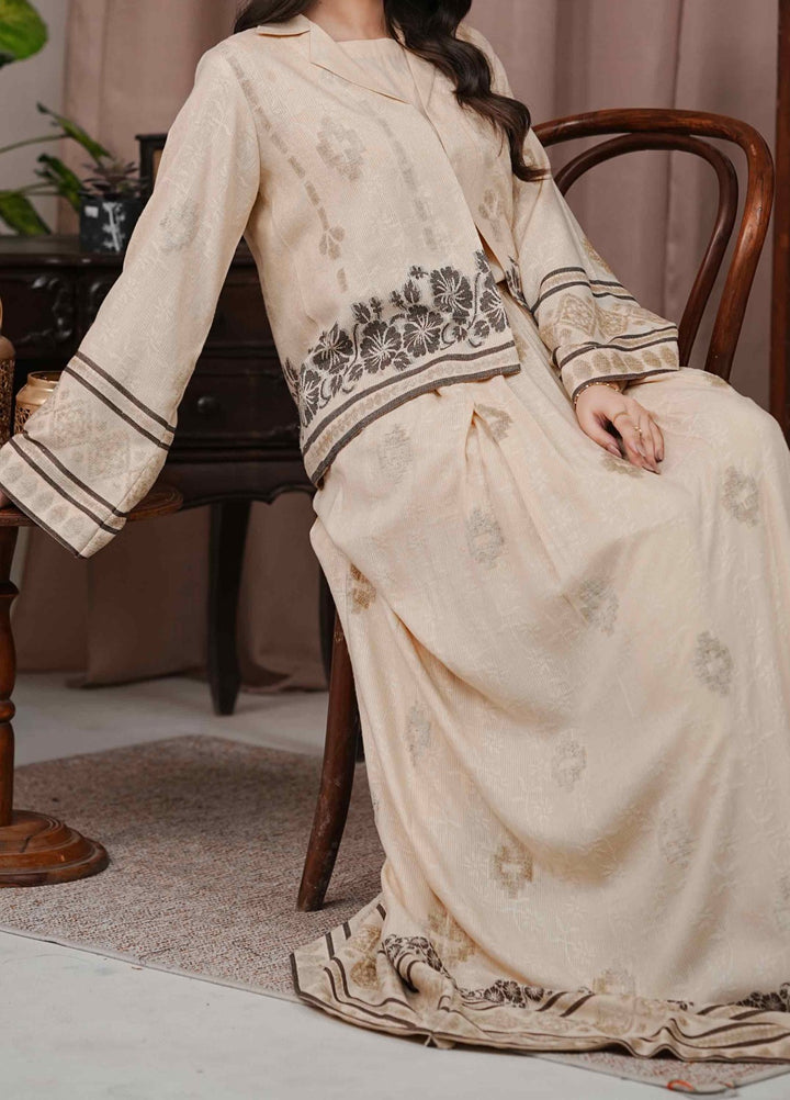 Narmin by Narkins Ophelia Unstitched Velvet Jacquard 3 Piece Embossed Butter-3193 - Winter Collection