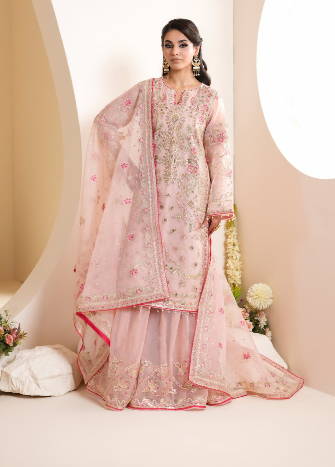 Naqash e Naaz by Wareesha 3 Piece Hand work Organza WB-05 SHIZA - Formals Collection