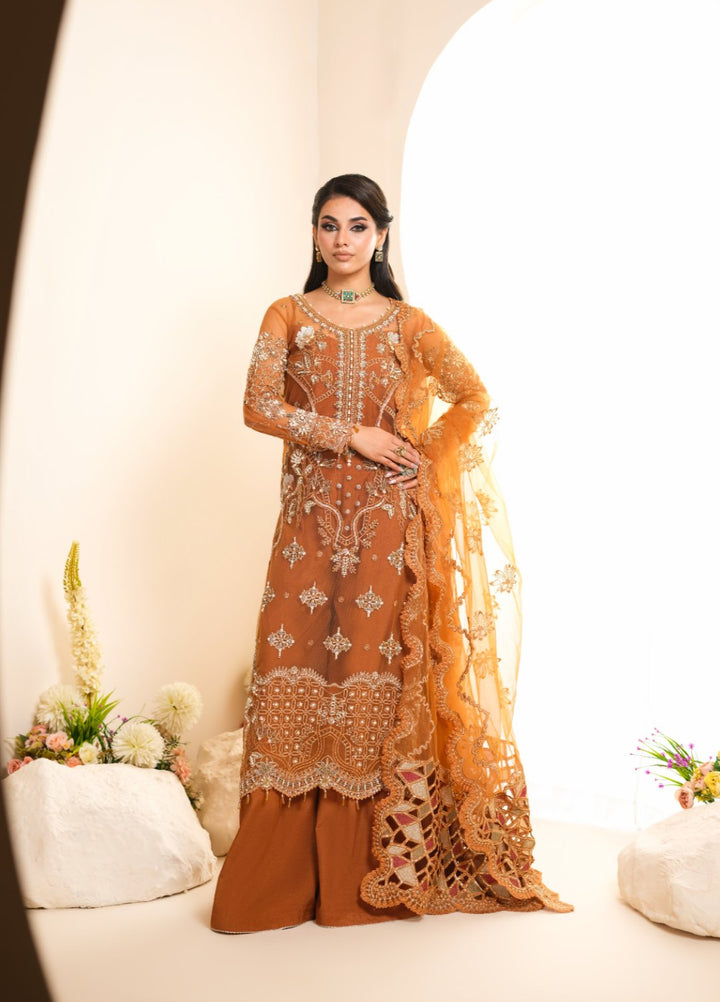 Naqash e Naaz by Wareesha 3 Piece Hand work Net WB-07 SAHIBA - Formals Collection