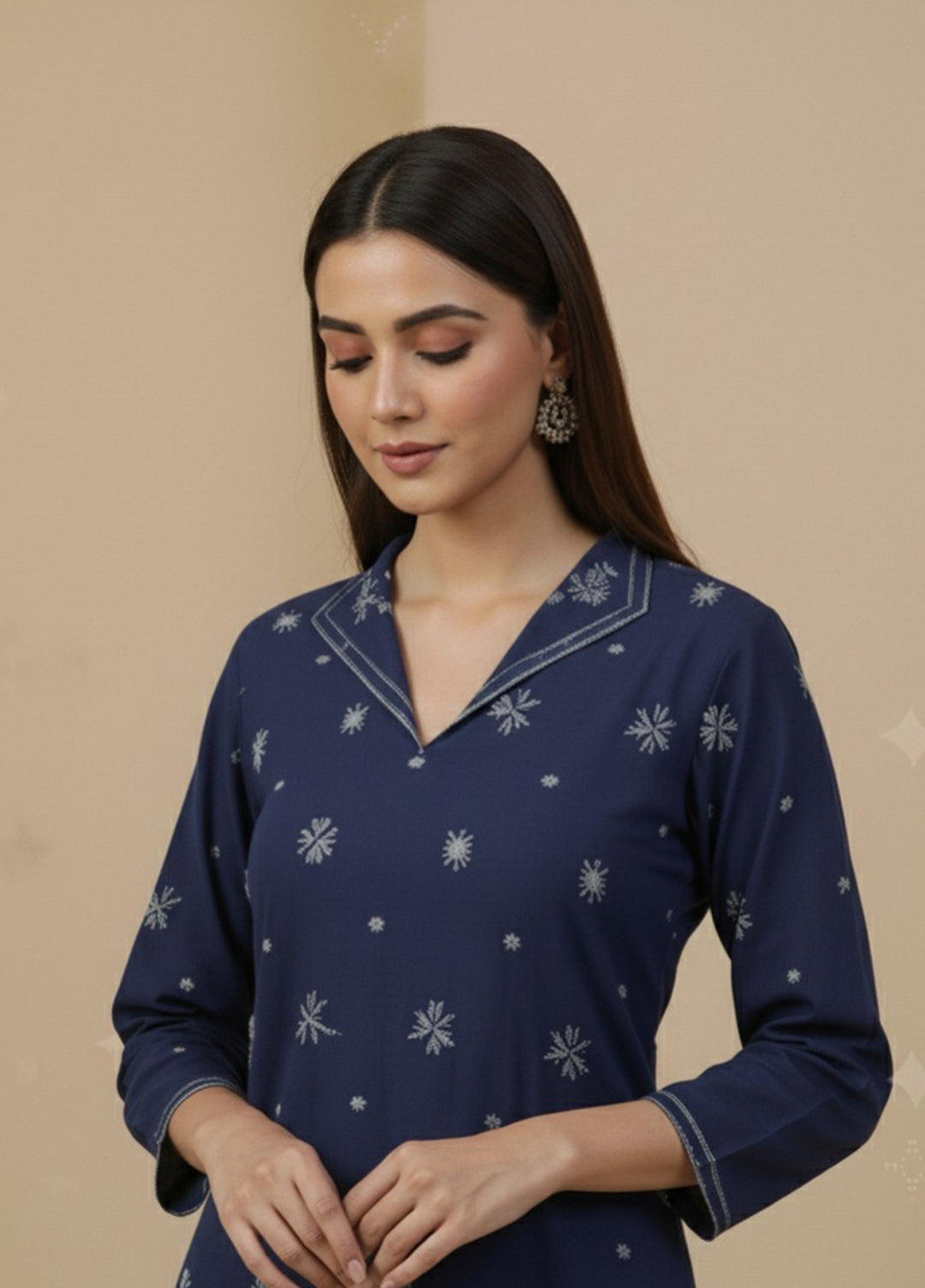 Eira by Mavie Pret Karandi 3 Piece Embroidered Seraya - Winter Collection