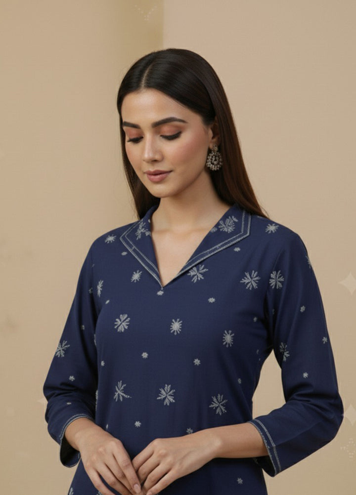 Eira by Mavie Pret Karandi 3 Piece Embroidered Seraya - Winter Collection