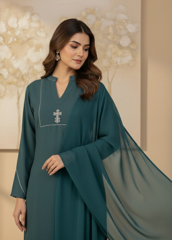 Eira by Mavie Pret Wool 3 Piece Embroidered Alora - Winter Collection