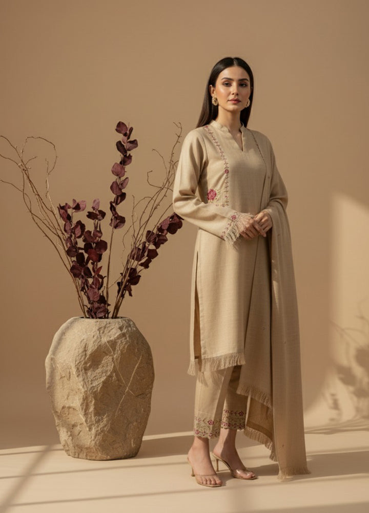 Eira by Mavie Pret Pashmina 3 Piece Embroidered Zephyra - Winter Collection