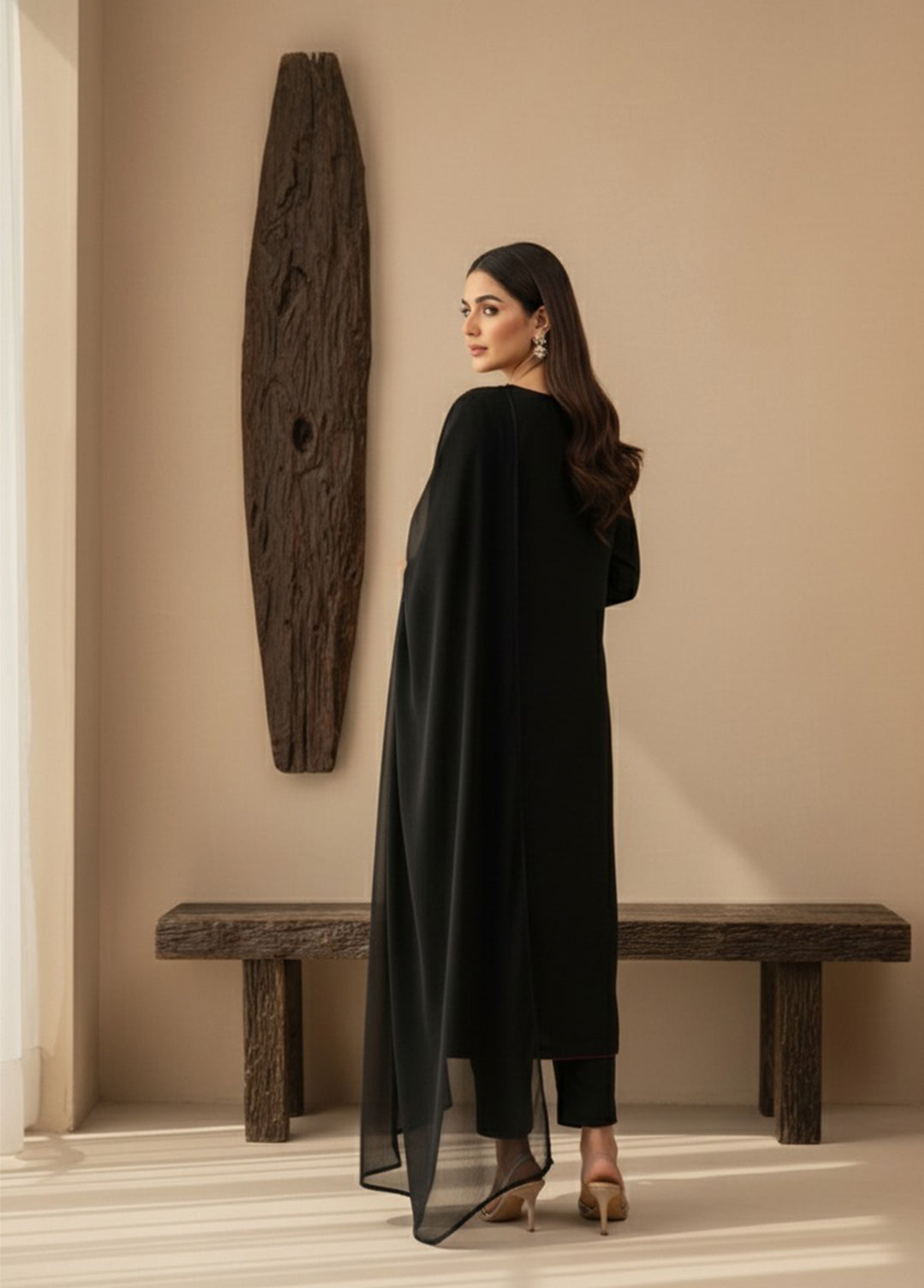 Eira by Mavie Pret Raw Silk 3 Piece Embroidered Avelin - Winter Collection