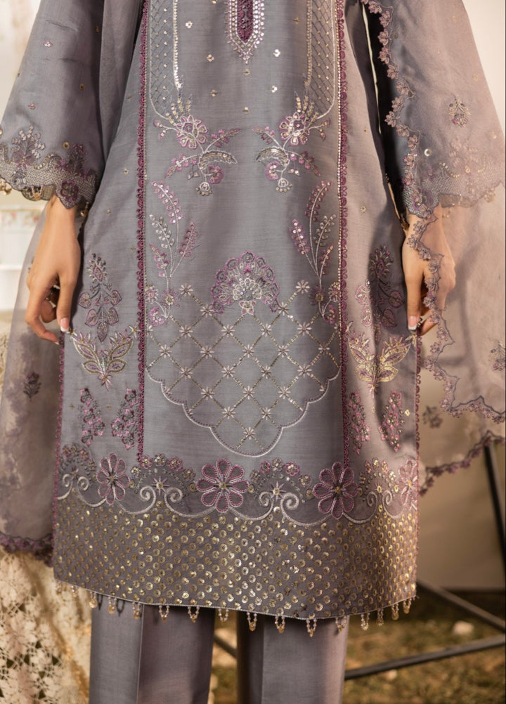 Blue Moon by Ruby Suleiman Pret 3 Piece Embroidered Viscose with Organza Midnight Ember - Casual Collection