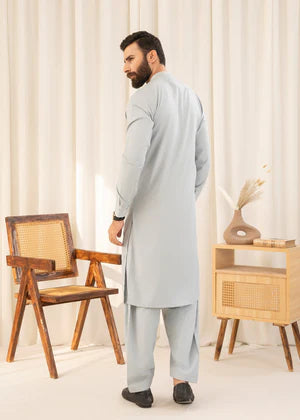 Shan e Eid by Buraq Online Mens Pret Solids Wash N Wear 2 Piece Suit Kahil - Casual Collection