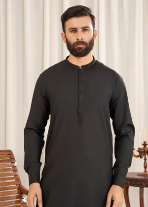 Shan e Eid by Buraq Online Mens Pret Solids Wash N Wear 2 Piece Suit Miftaah - Casual Collection