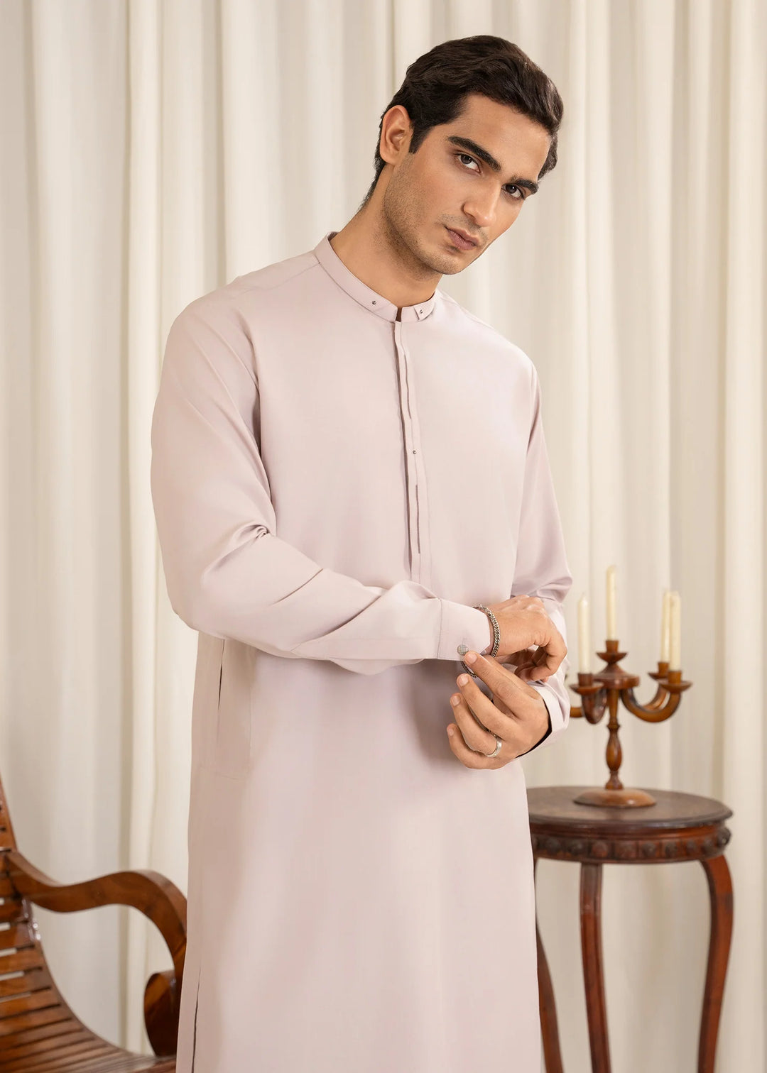 Shan e Eid by Buraq Online Mens Pret Solids Wash N Wear 2 Piece Suit Rafee - Casual Collection