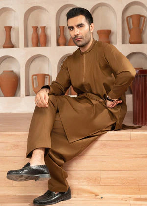 Zarif by Buraq Online Mens Pret Solids Wash N Wear 2 Piece Suit Qadir - Casual Collection