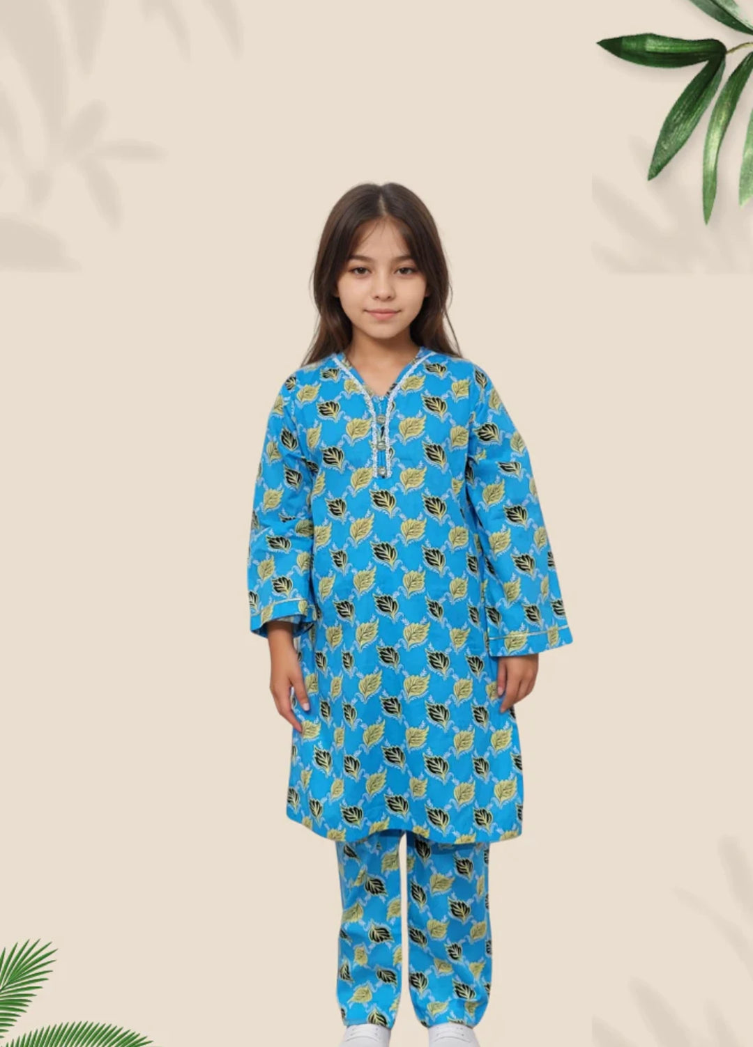 Stitching Cotton Girls Pret Printed 2 Piece Cambric Suit SC25SP-D-18 - Winter Collection