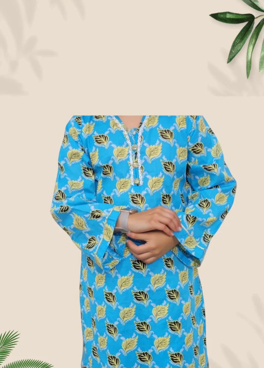 Stitching Cotton Girls Pret Printed 2 Piece Cambric Suit SC25SP-D-18 - Winter Collection