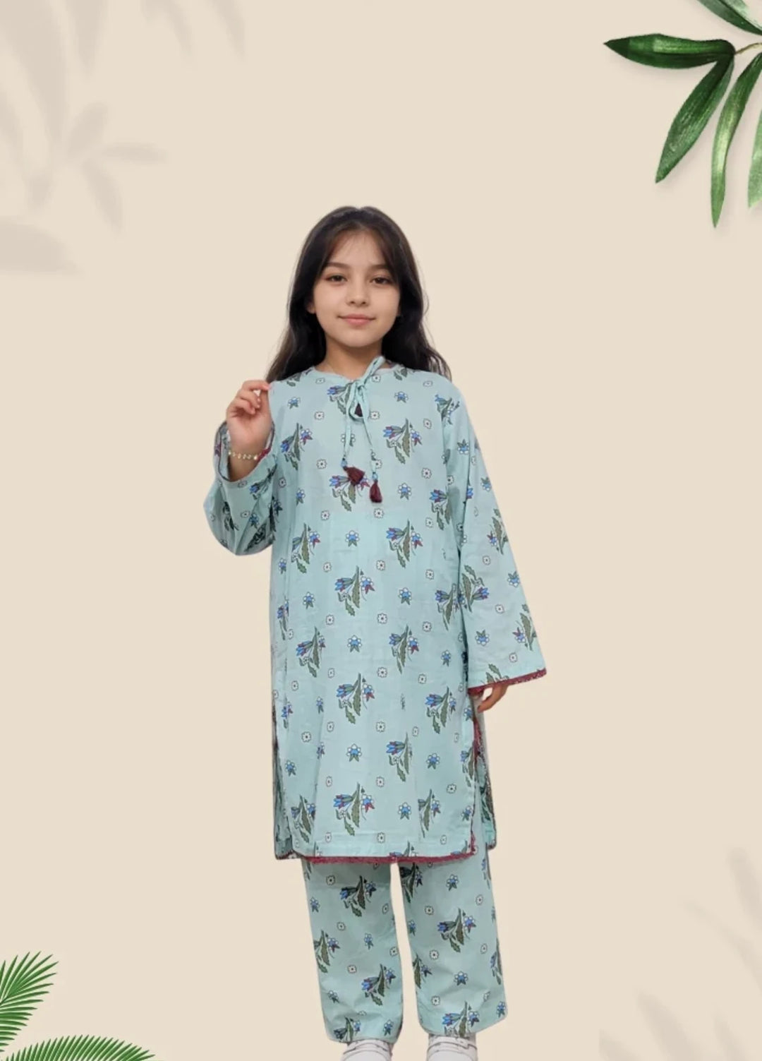 Stitching Cotton Girls Pret Printed 2 Piece Cambric Suit SC25SP-D-47 - Summer Collection