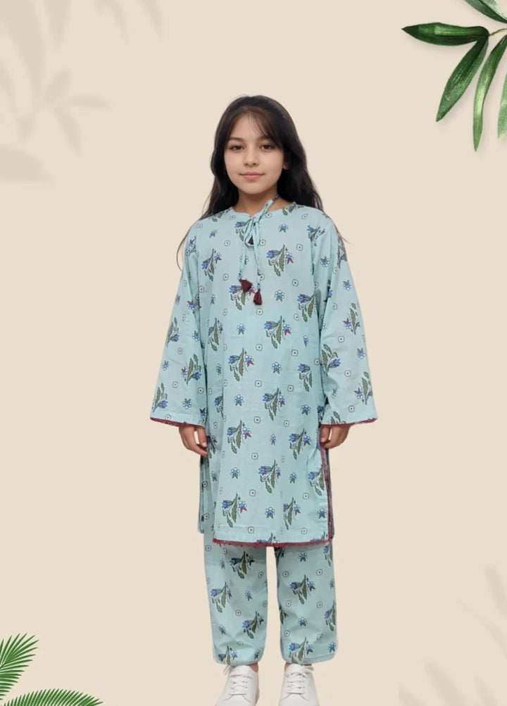 Stitching Cotton Girls Pret Printed 2 Piece Cambric Suit SC25SP-D-47 - Summer Collection