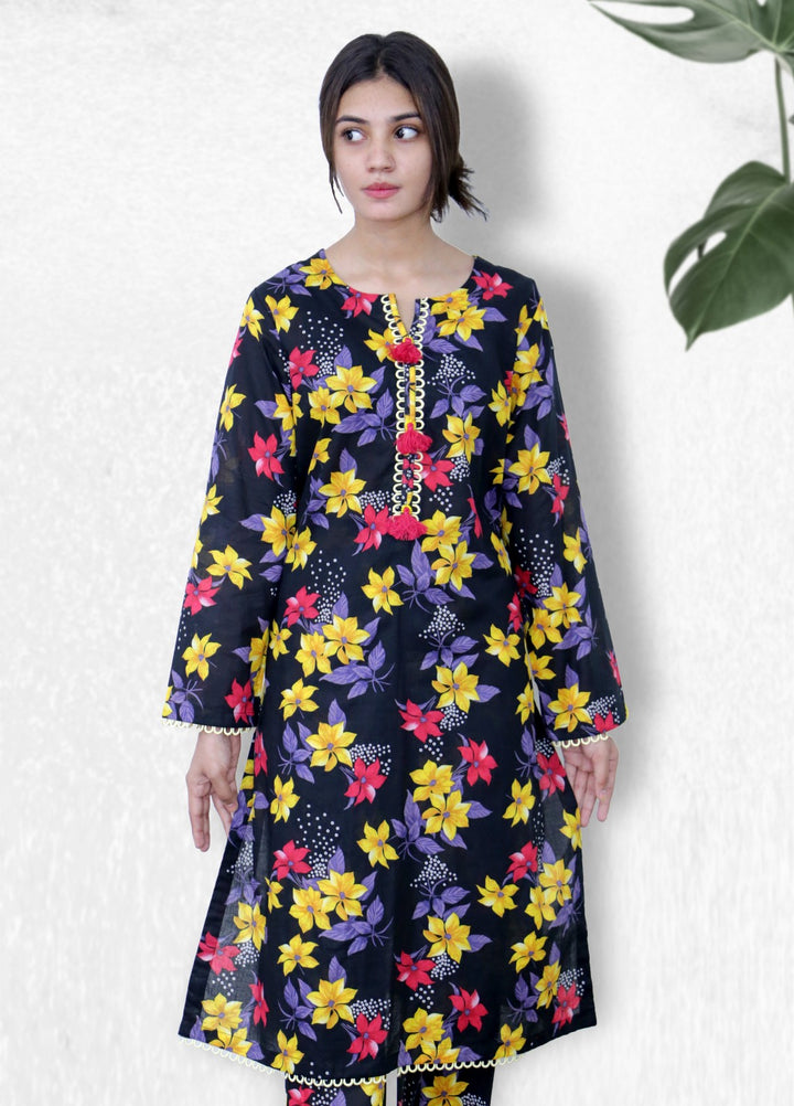 Stitching Cotton Women Pret 2 Piece Printed Suit D-02 - Winter Collection