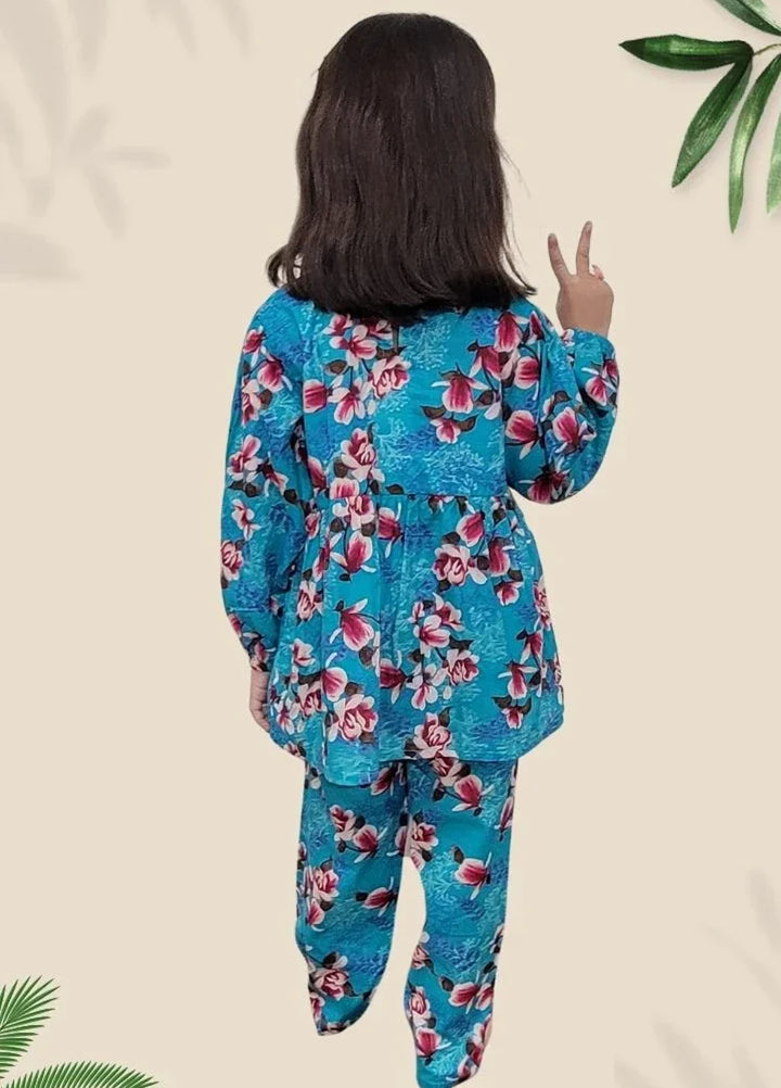 Stitching Cotton Girls Pret Printed 2 Piece Cambric Suit SC25SP-D-15 - Summer Collection