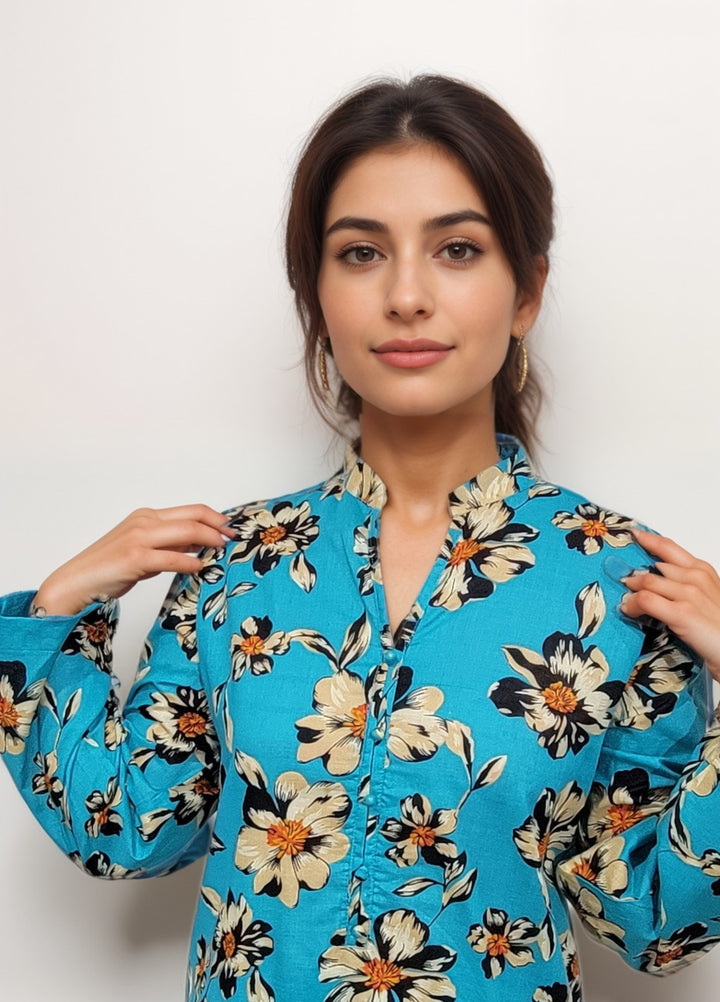 Stitching Cotton Women Pret 2 Piece Printed Suit D-08 - Summer Collection