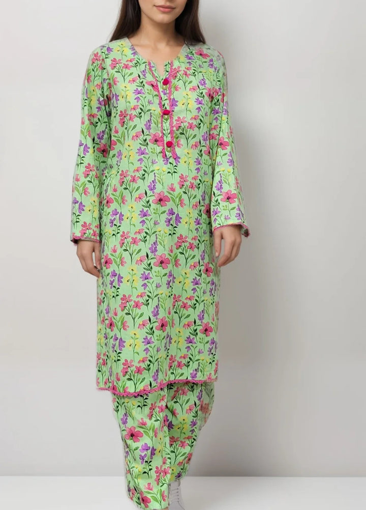 Stitching Cotton Women Pret Pure Cambric 2 Piece Printed Suit D-16 - SummerCollection