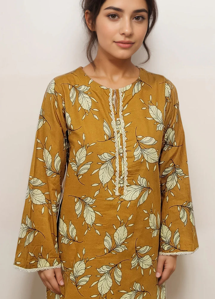 Stitching Cotton Women Pret Pure Cambric 2 Piece Printed Suit D-19 - SummerCollection