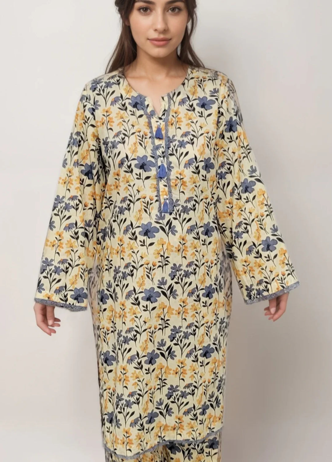 Stitching Cotton Women Pret Pure Cambric 2 Piece Printed Suit D-36 - SummerCollection