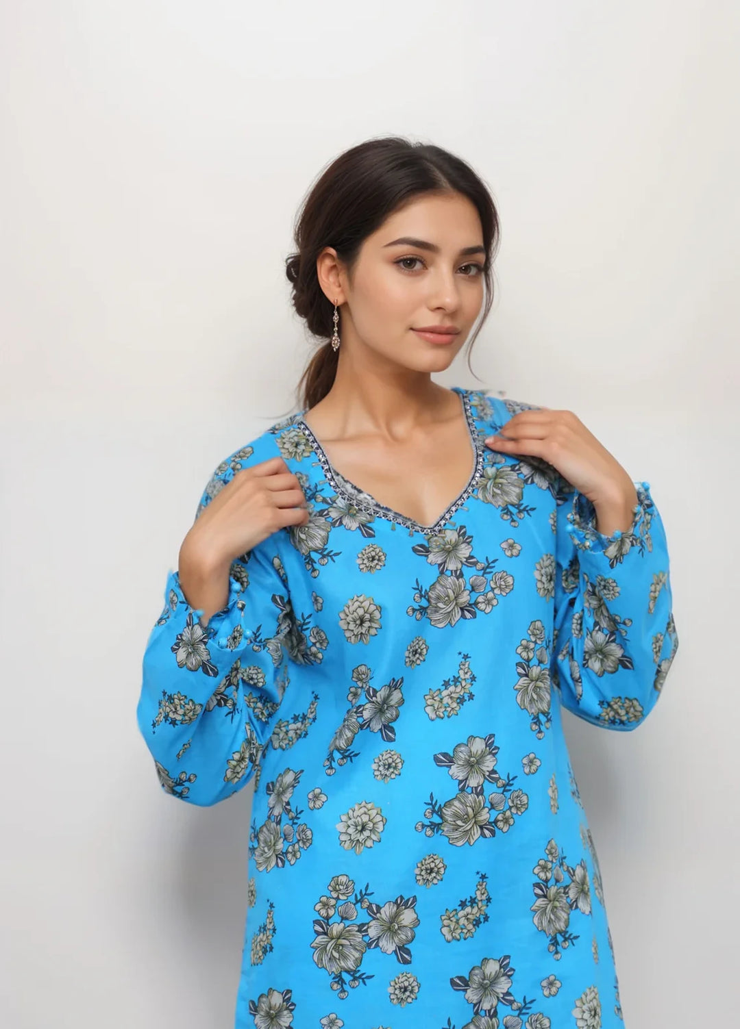 Stitching Cotton Women Pret 2 Piece Printed Suit D-06 - Summer Collection