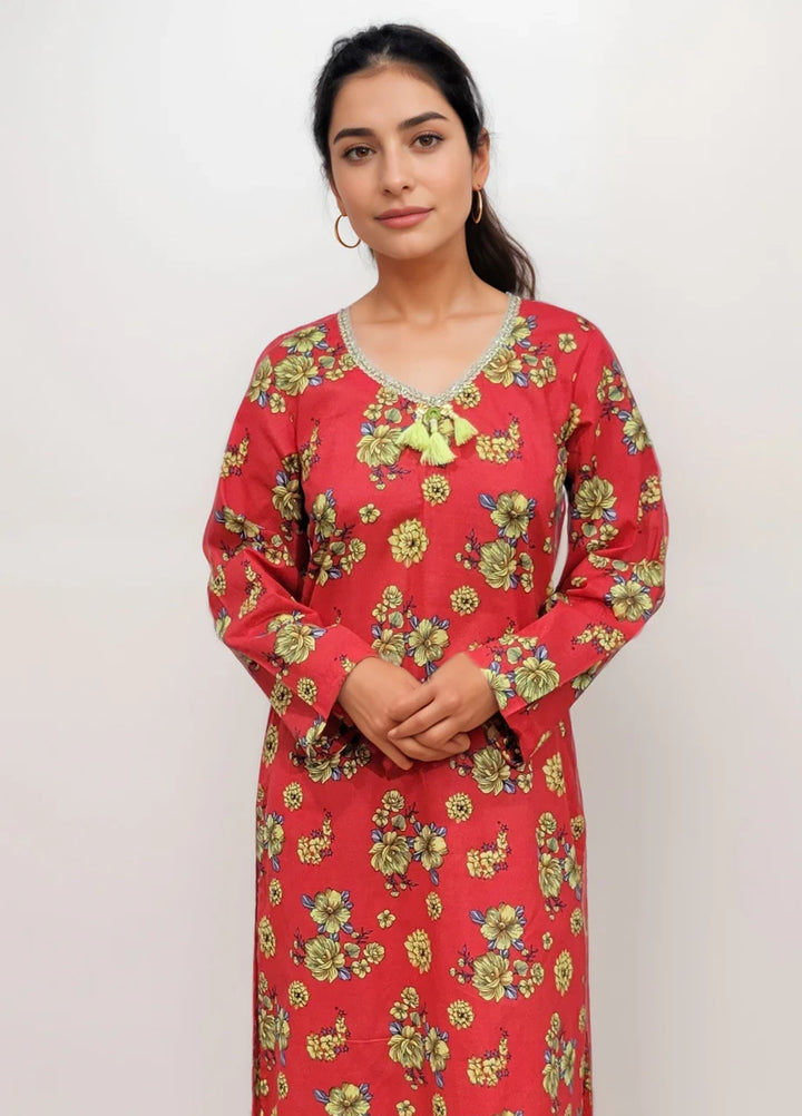 Stitching Cotton Women Pret 2 Piece Printed Suit D-07 - Summer Collection