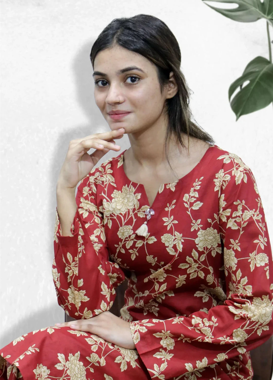 Stitching Cotton Women Pret Pure Cambric 2 Piece Printed Suit D-05 - SummerCollection