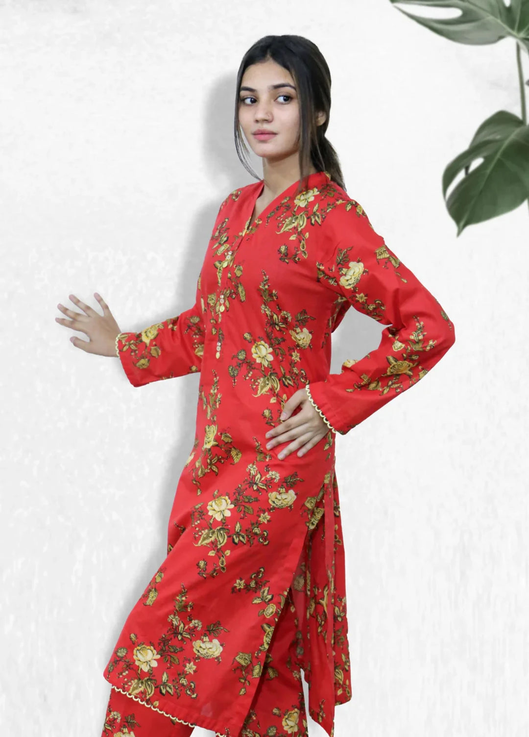 Stitching Cotton Women Pret Pure Cambric 2 Piece Printed Suit D-12 - SummerCollection