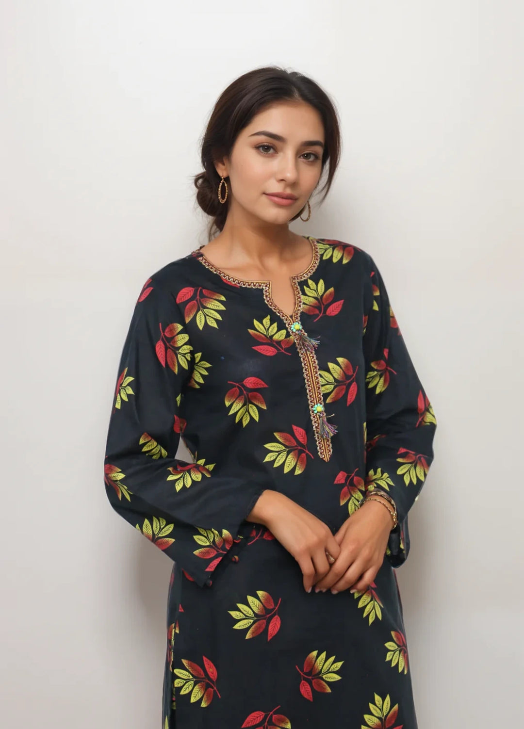 Stitching Cotton Women Pret Pure Cambric 2 Piece Printed Suit D-06 - SummerCollection