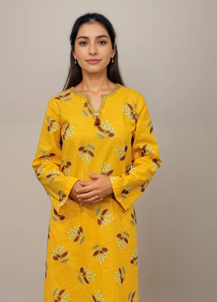 Stitching Cotton Women Pret Pure Cambric 2 Piece Printed Suit D-21 - SummerCollection