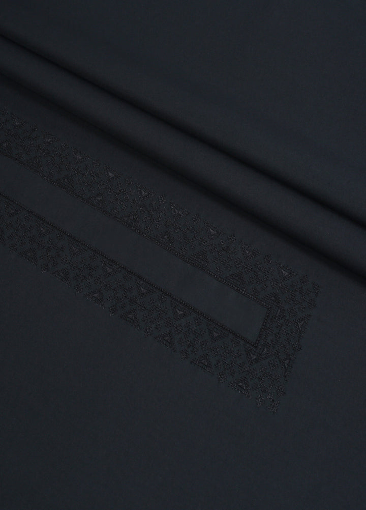 Monochrome by Fabrich Mens Unstitched Embroidered Cotton Kameez Shalwar GTS-FE-037 - Festive Collection