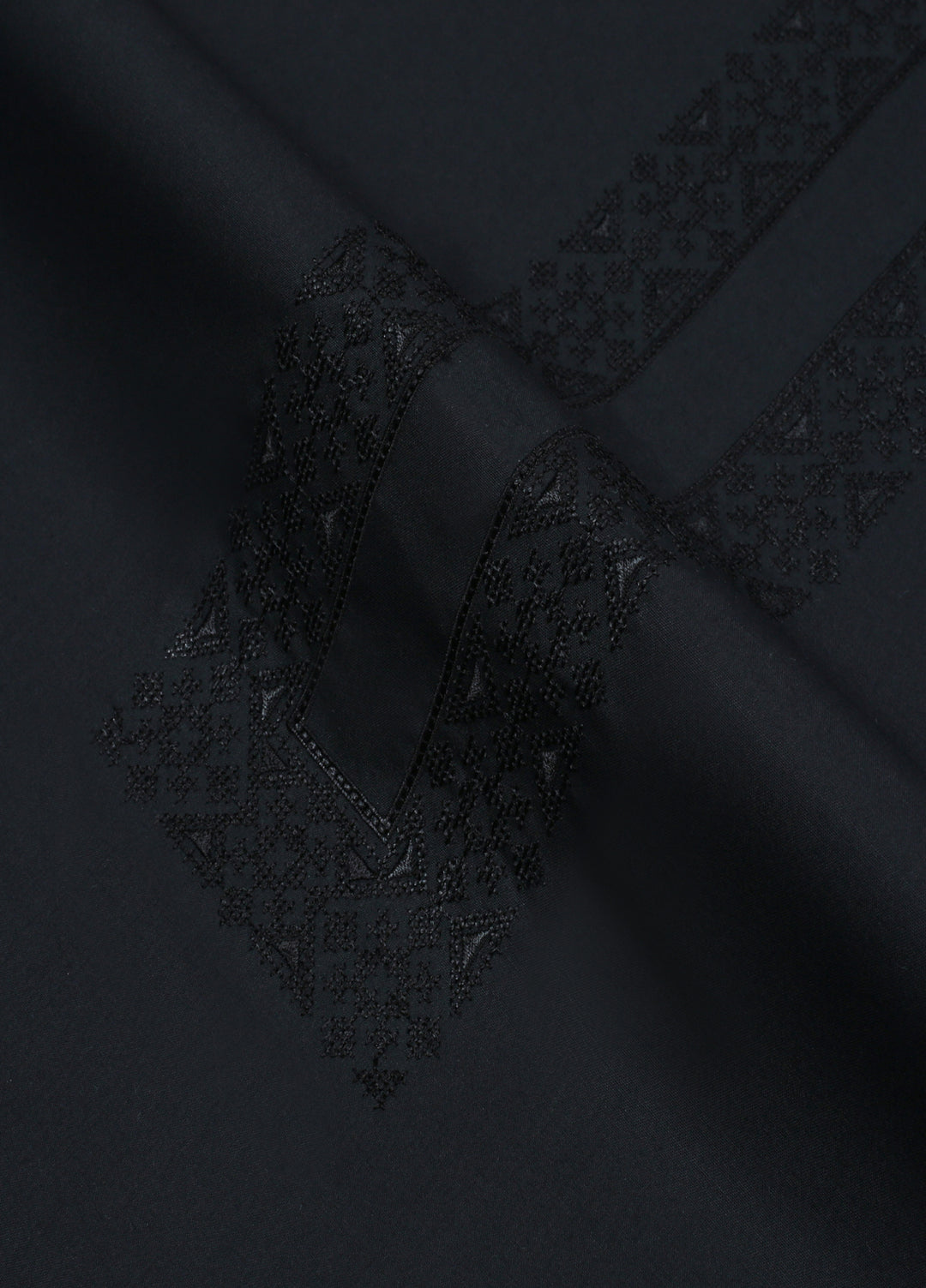 Monochrome by Fabrich Mens Unstitched Embroidered Cotton Kameez Shalwar GTS-FE-037 - Festive Collection