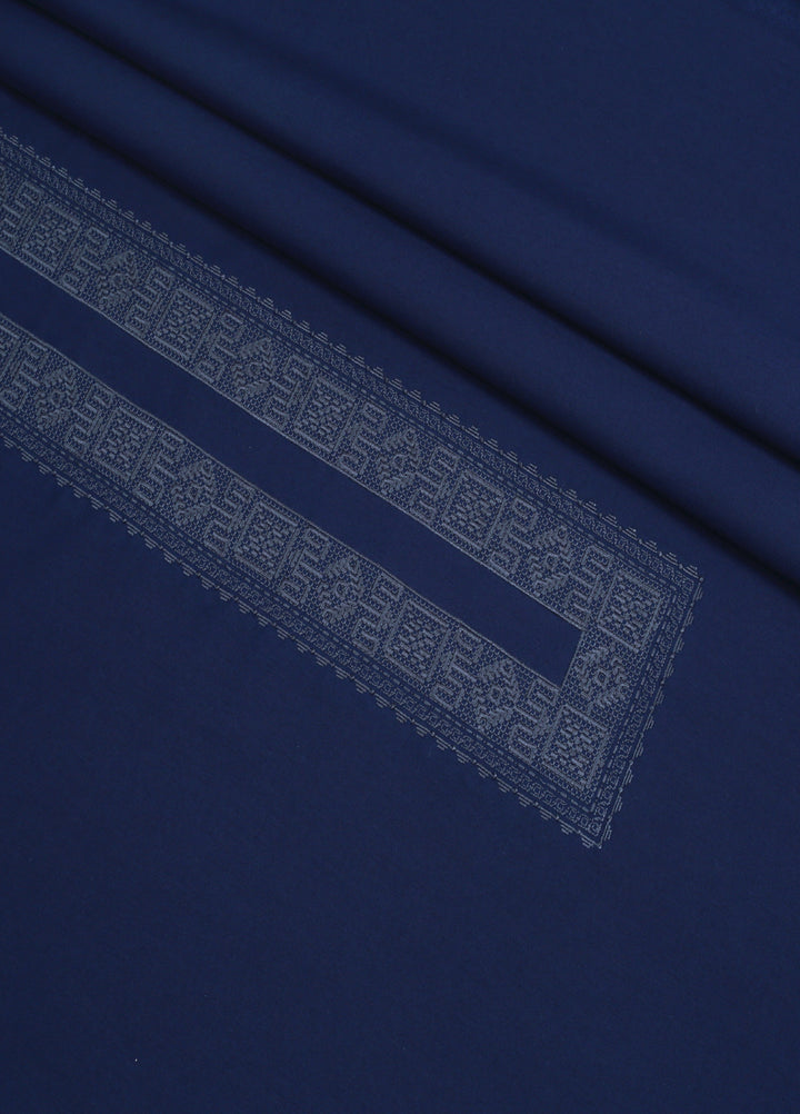 Monochrome by Fabrich Mens Unstitched Embroidered Cotton Kameez Shalwar GTS-FE-029 - Festive Collection