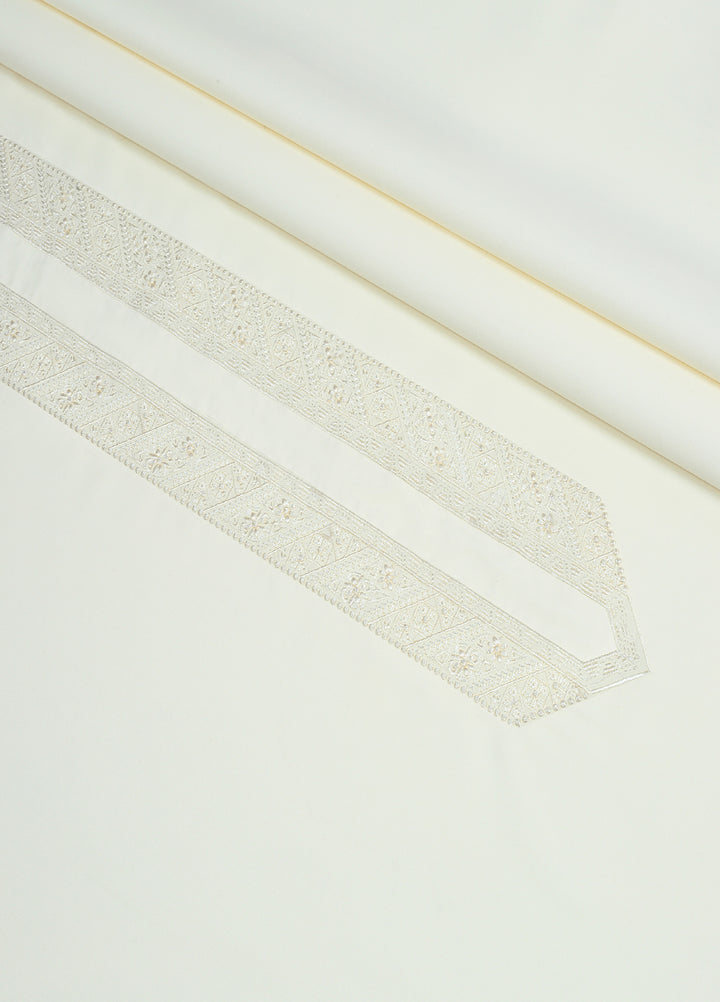 Monochrome by Fabrich Mens Unstitched Embroidered Cotton Kameez Shalwar GTS-FE-028 - Festive Collection