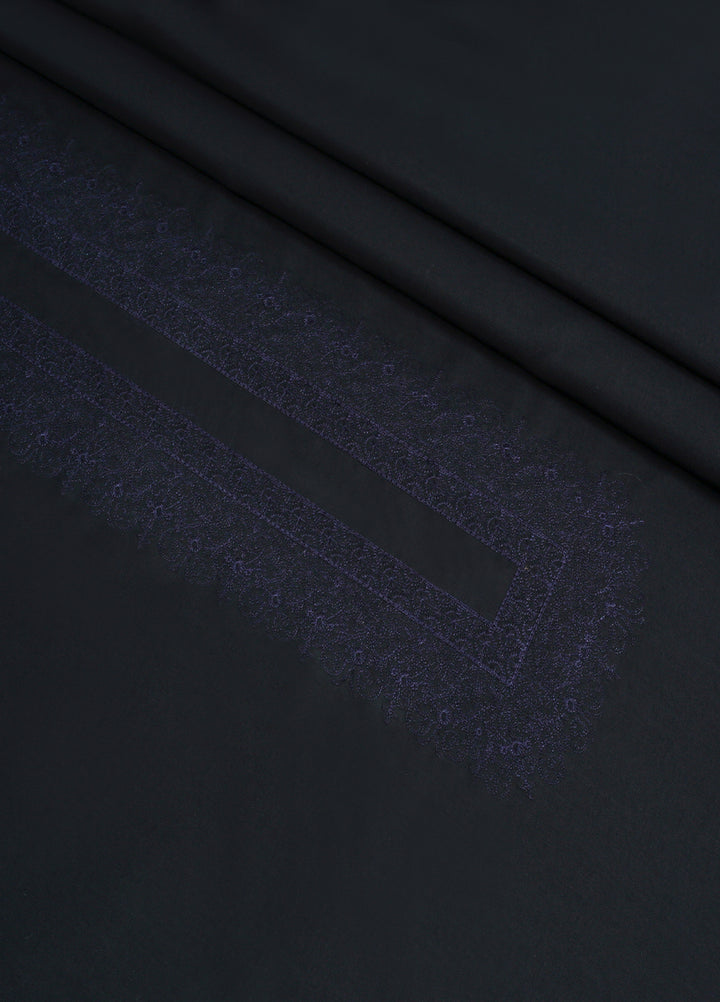 Monochrome by Fabrich Mens Unstitched Embroidered Cotton Kameez Shalwar GTS-FE-026 - Festive Collection