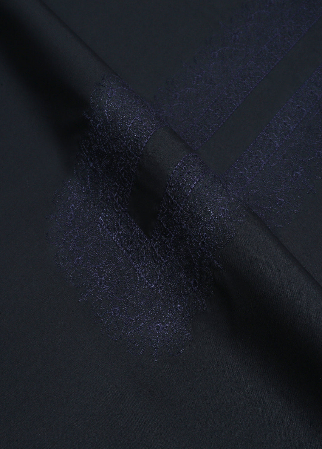 Monochrome by Fabrich Mens Unstitched Embroidered Cotton Kameez Shalwar GTS-FE-026 - Festive Collection