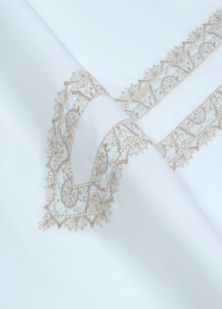 Monochrome by Fabrich Mens Unstitched Embroidered Cotton Kameez Shalwar GTS-FE-025 - Festive Collection