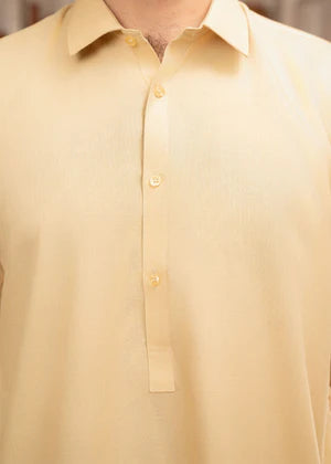 Alif by Buraq Online Mens RTW Solids Wash and Wear Kurta Shalwar Skin Collared - Casual Collection