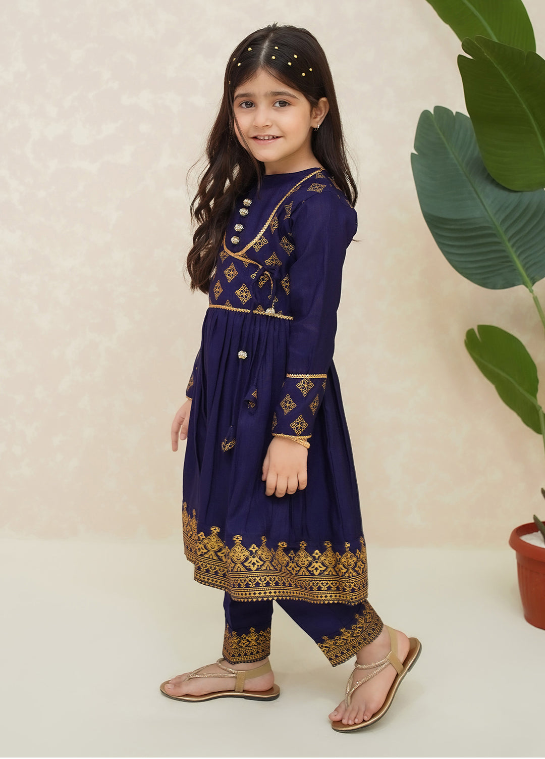 Modest Girls Pret Printed Rawsilk 3 Piece Suit Zehra - Wedding Collection