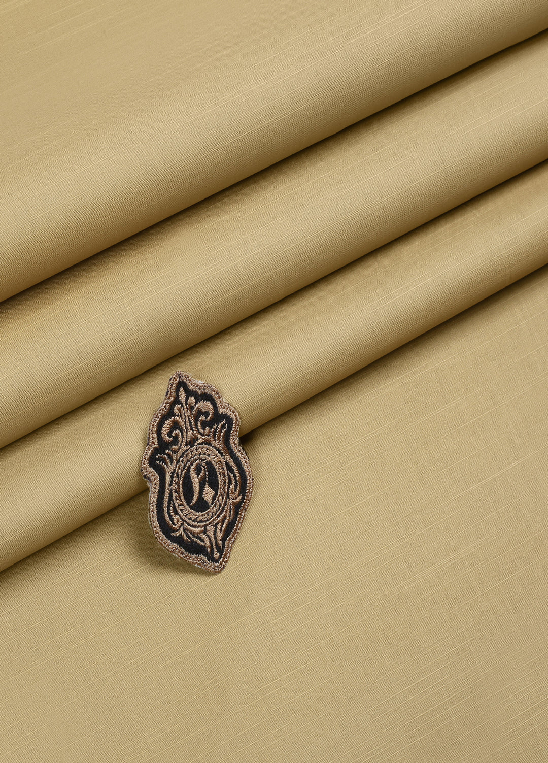 Zouq by Fabrich Mens Unstitched Cotton 2 Piece Kurta Shalwar Golden - Summer Collection