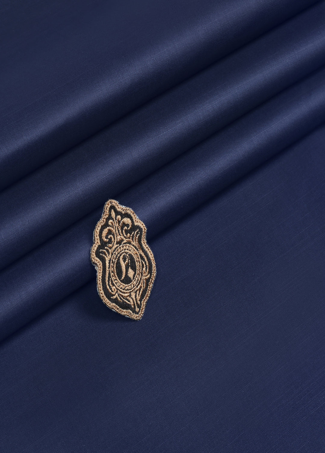 Zouq by Fabrich Mens Unstitched Cotton 2 Piece Kurta Shalwar Navy - Summer Collection