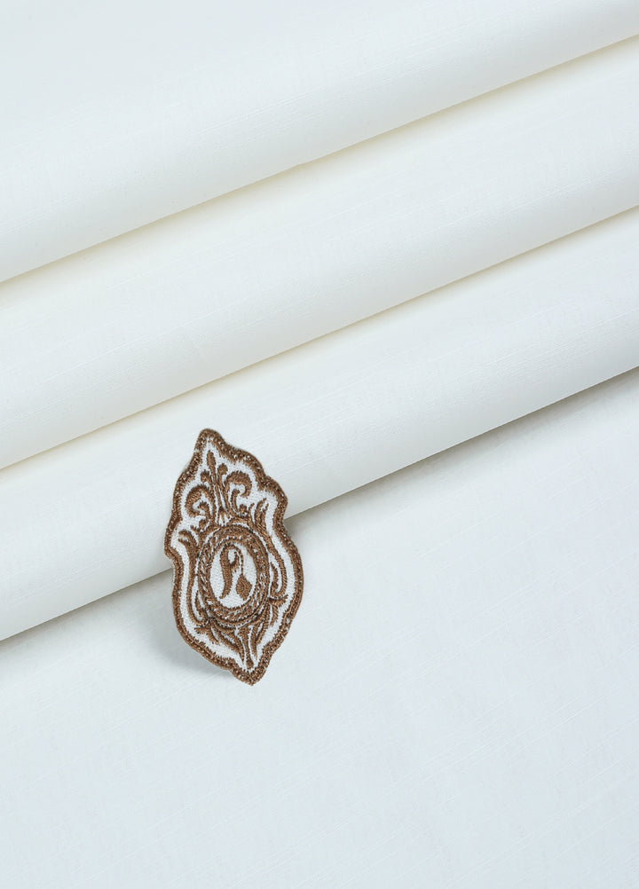 Zouq by Fabrich Mens Unstitched Cotton 2 Piece Kurta Shalwar Offwhite - Summer Collection